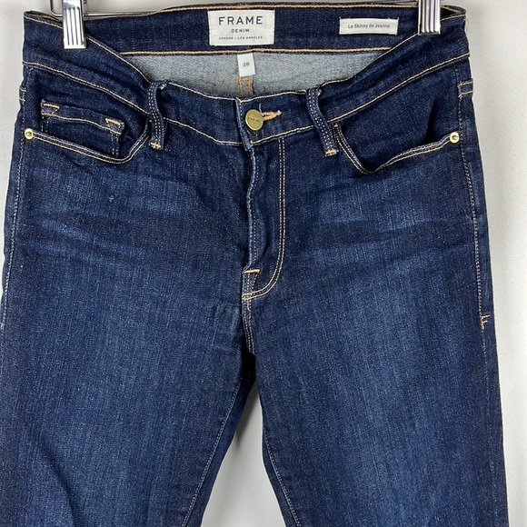 Frame Women's Le Skinny de Jeanne Jeans QueenSway Wash Denim Skinny Crop Size 28 - Picture 4 of 13